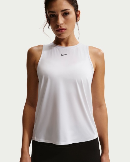 Nike One Classic Dri-FIT Kadın Atleti - Beyaz/Siyah