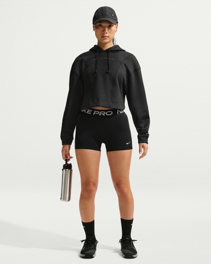 Nike Pro Normal Belli 8 cm Kadın Bisiklet Şortu - Siyah/Beyaz