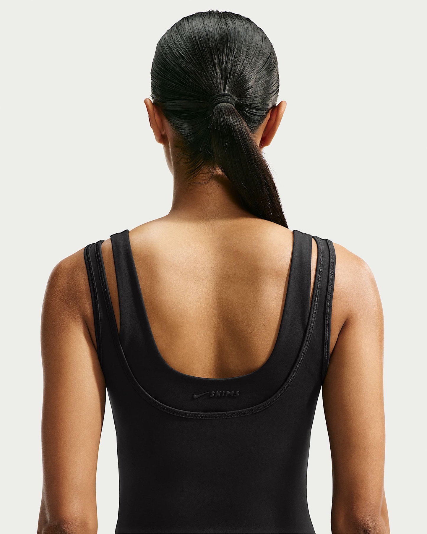 NikeSKIMS Mat Çift Askılı Yuvarlak Yaka Kadın Atleti - NSKM Obsidian/NSKM Obsidian