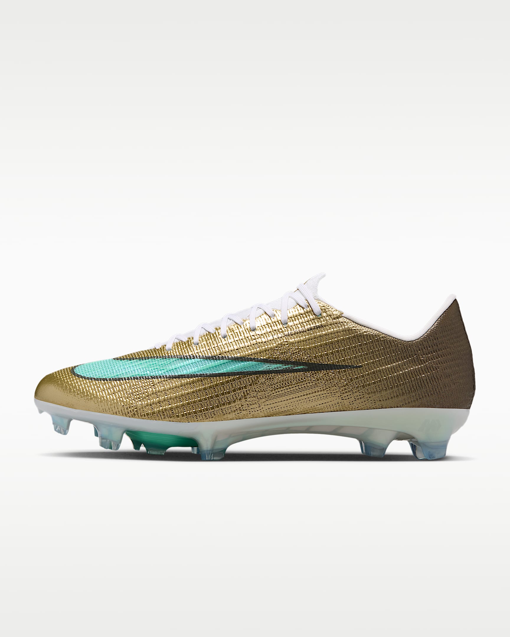 Nike Mercurial Superfly 11 Elite "Kylian Mbappé" Düşük Bilekli Kuru Çim Zemin Kramponu - Metallic Gold/Green Glow