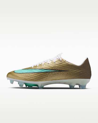 Nike Mercurial Superfly 11 Elite "Kylian Mbappé" Düşük Bilekli Kuru Çim Zemin Kramponu - Metallic Gold/Green Glow
