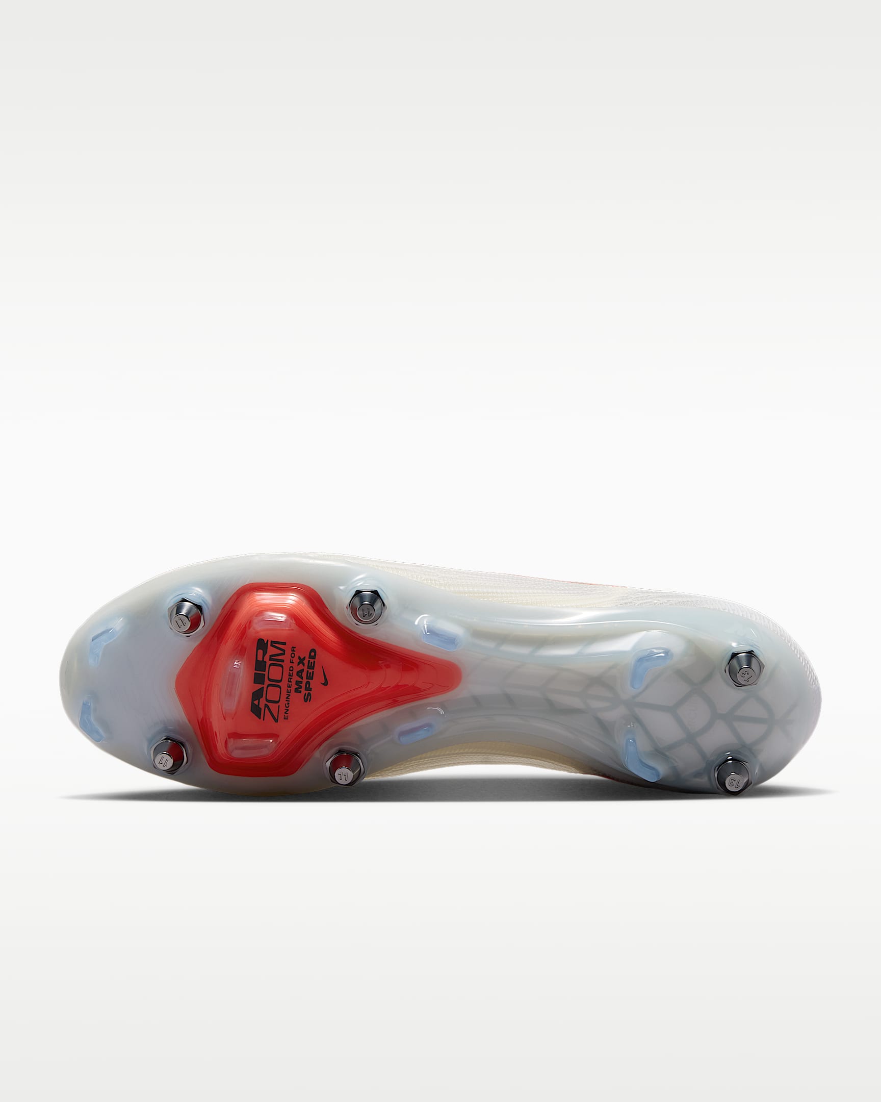 Nike Mercurial Superfly 11 Elite Düşük Bilekli Yumuşak Zemin Kramponu - Beyaz/Bright Crimson/Blur