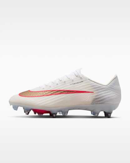 Nike Mercurial Superfly 11 Elite Düşük Bilekli Yumuşak Zemin Kramponu - Beyaz/Bright Crimson/Blur