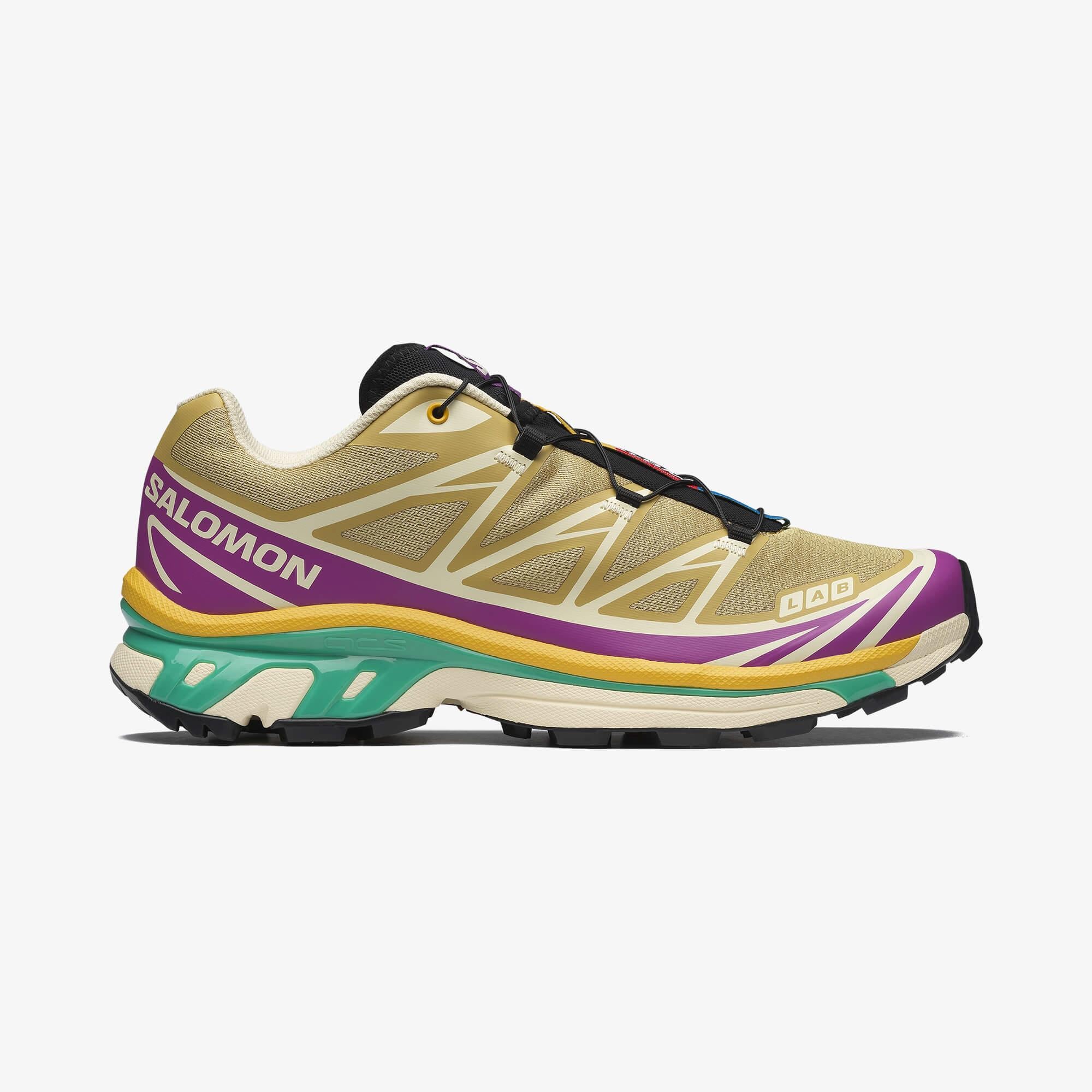 Salomon XT-6 Unisex Sneaker White L49212200 - Antique Gold - L47886500 - image 1