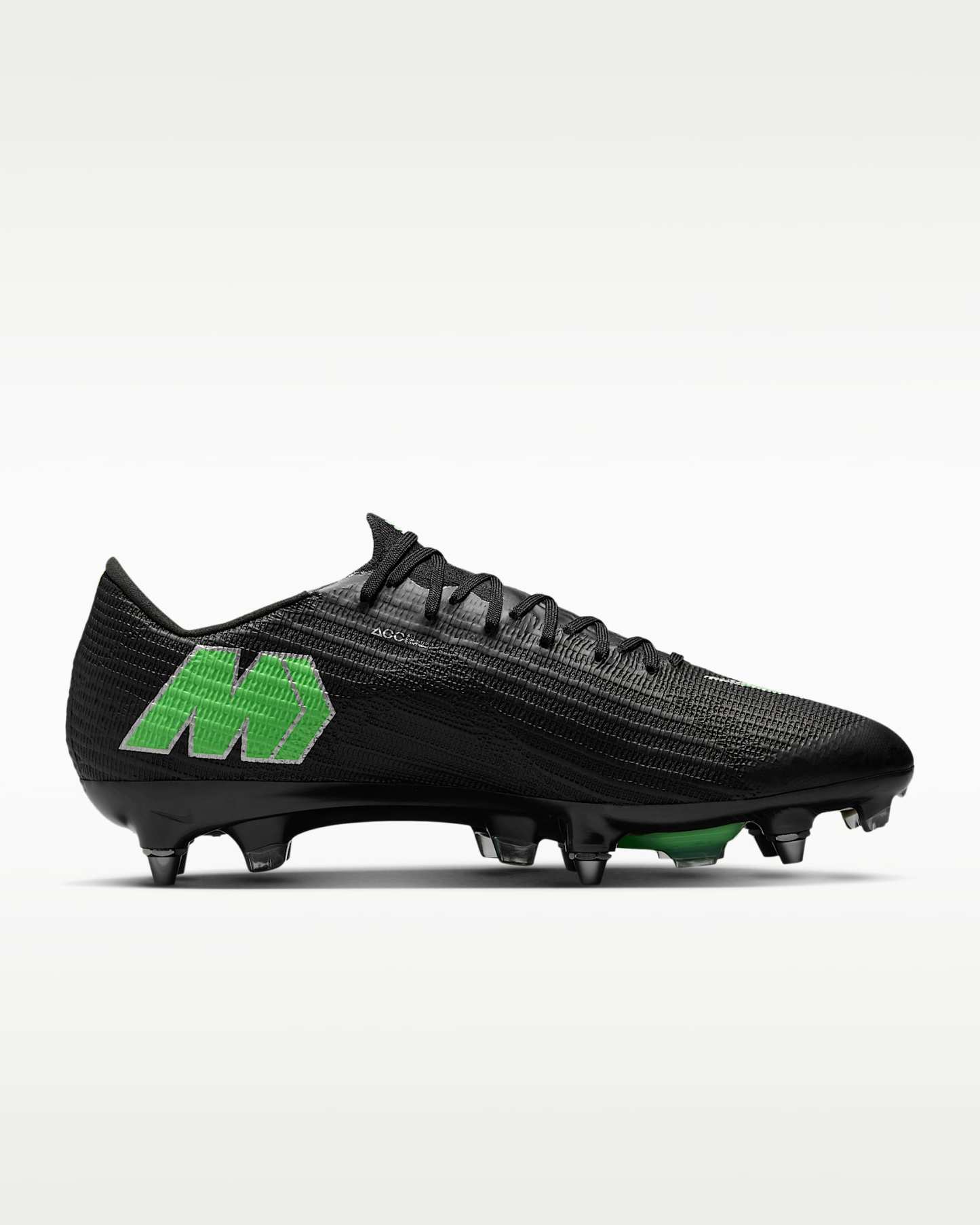 Nike Mercurial Superfly 11 Elite Düşük Bilekli Yumuşak Zemin Kramponu - Siyah/Siyah/Illusion Green