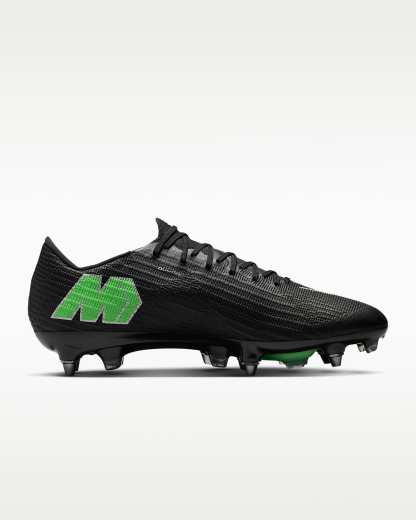 Nike Mercurial Superfly 11 Elite Düşük Bilekli Yumuşak Zemin Kramponu - Siyah/Siyah/Illusion Green