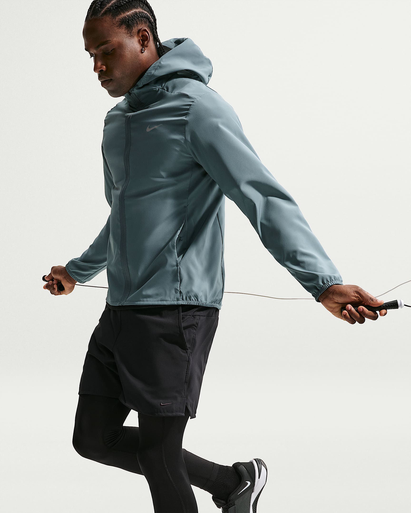 Nike Form Dri-FIT Kapüşonlu Çok Yönlü Erkek Ceketi - Mineral Slate