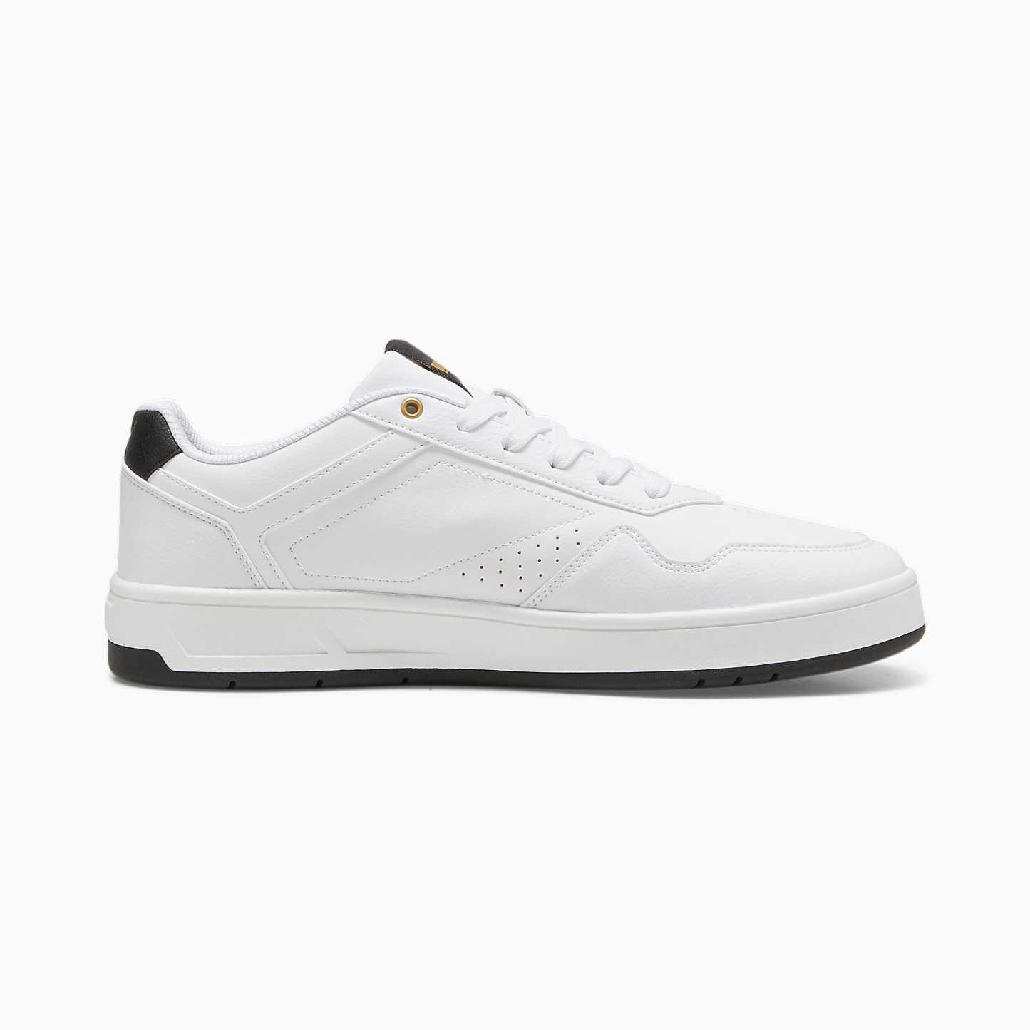 Court CLASSIC Ayakkabı - PUMA White-PUMA Black-PUMA Gold - 395018_07 - Görsel 5