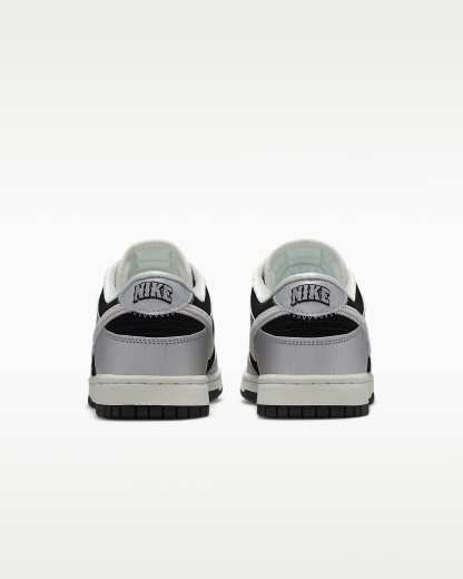 Nike Dunk Low Retro Erkek Ayakkabısı - Metallic Silver/Siyah/Sail/Metallic Silver