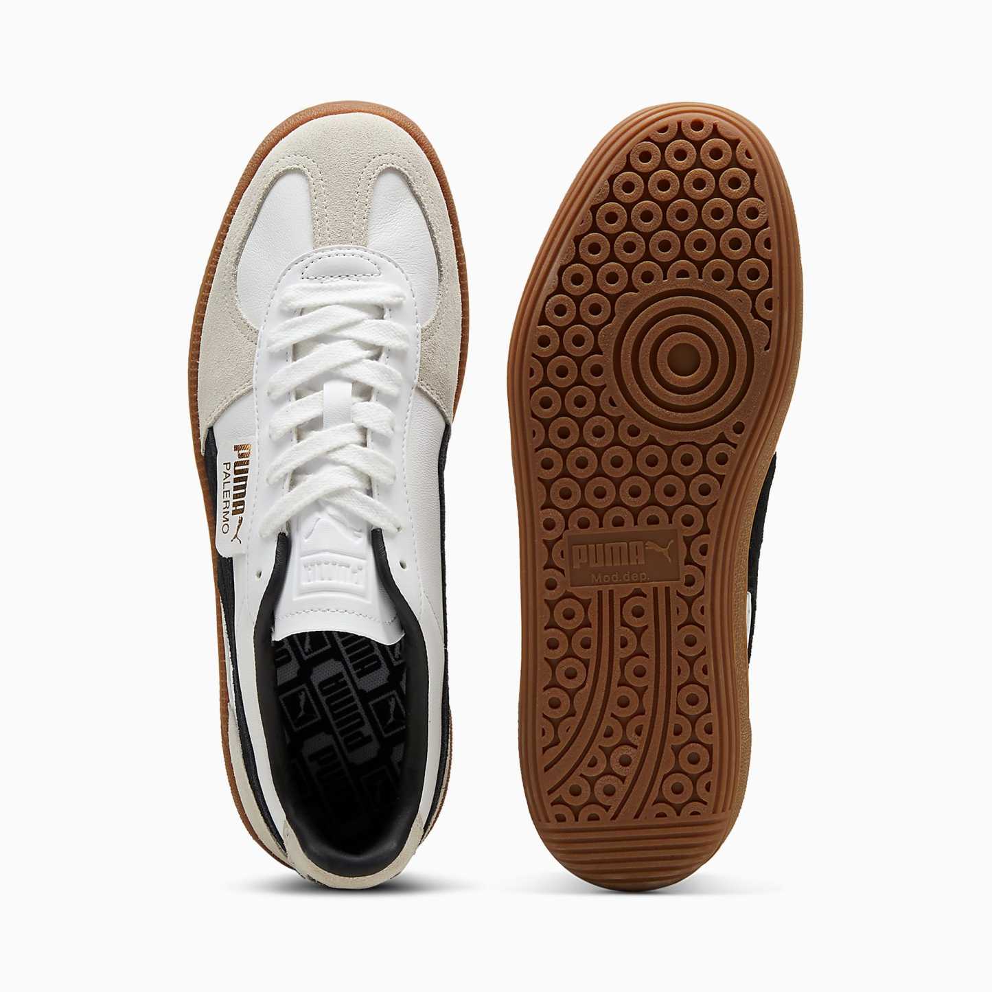 Palermo Deri Ayakkabı - PUMA White-Vapor Gray-Gum - 396464_01 - Görsel 4