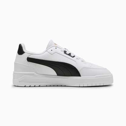 Shuffle Downtown UNISEX Ayakkabı - PUMA White-PUMA Black-PUMA Gold - 402596_02 - Görsel 5