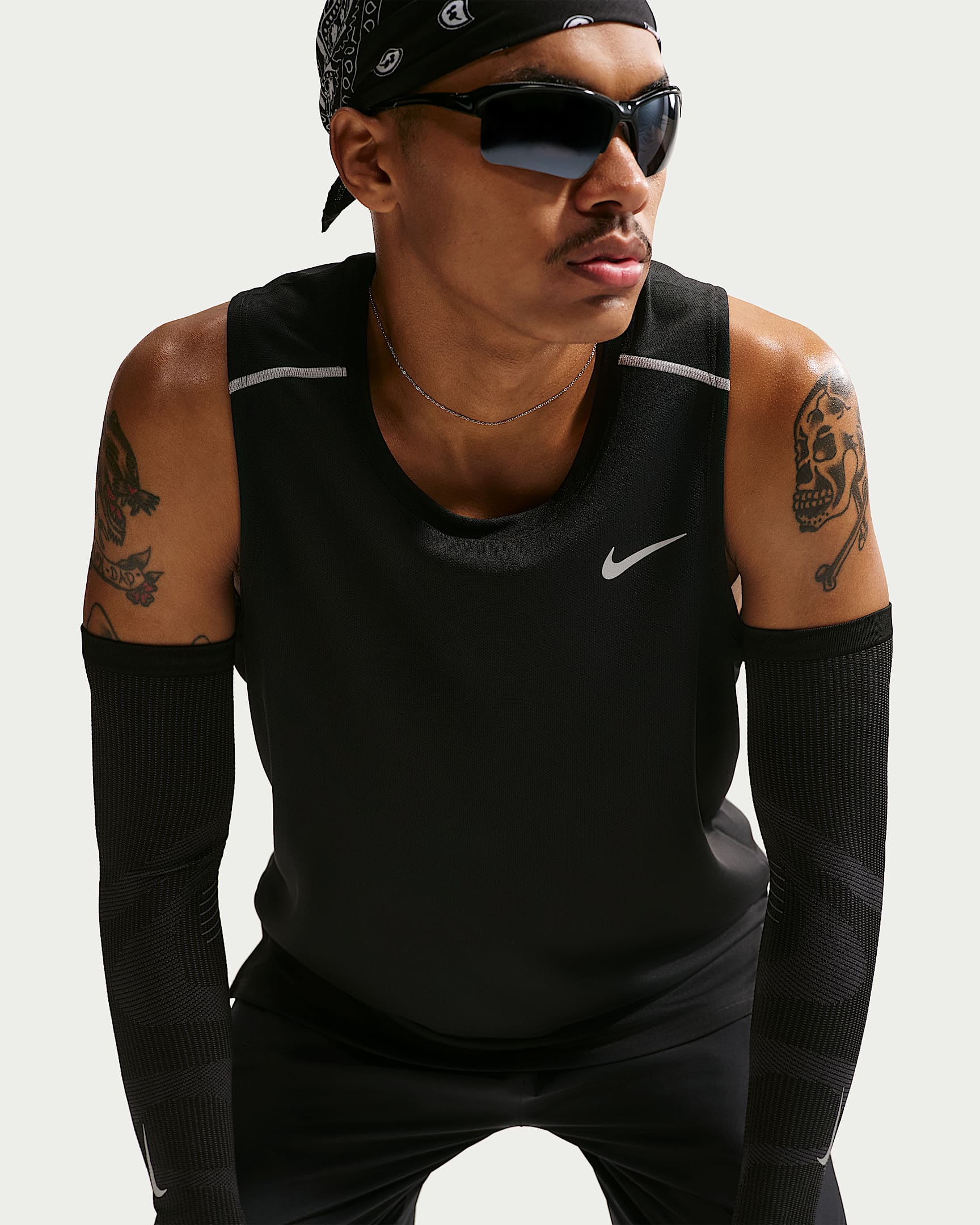 Nike Miler Dri-FIT Erkek Koşu Atleti - Siyah