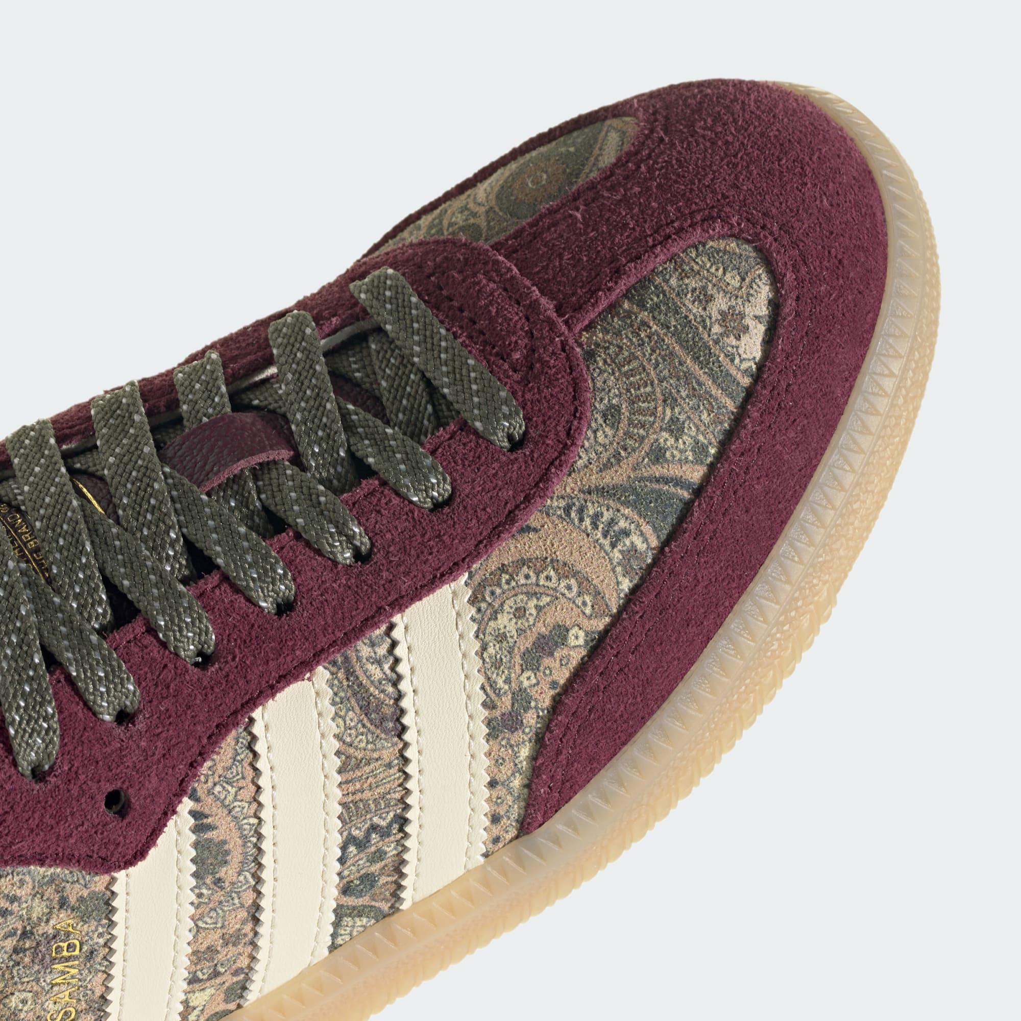 SAMBA OG X LIBERTY LONDON AYAKKABI - Maroon / Warm Vanilla / Olive Strata - KH9802 - Görsel 9