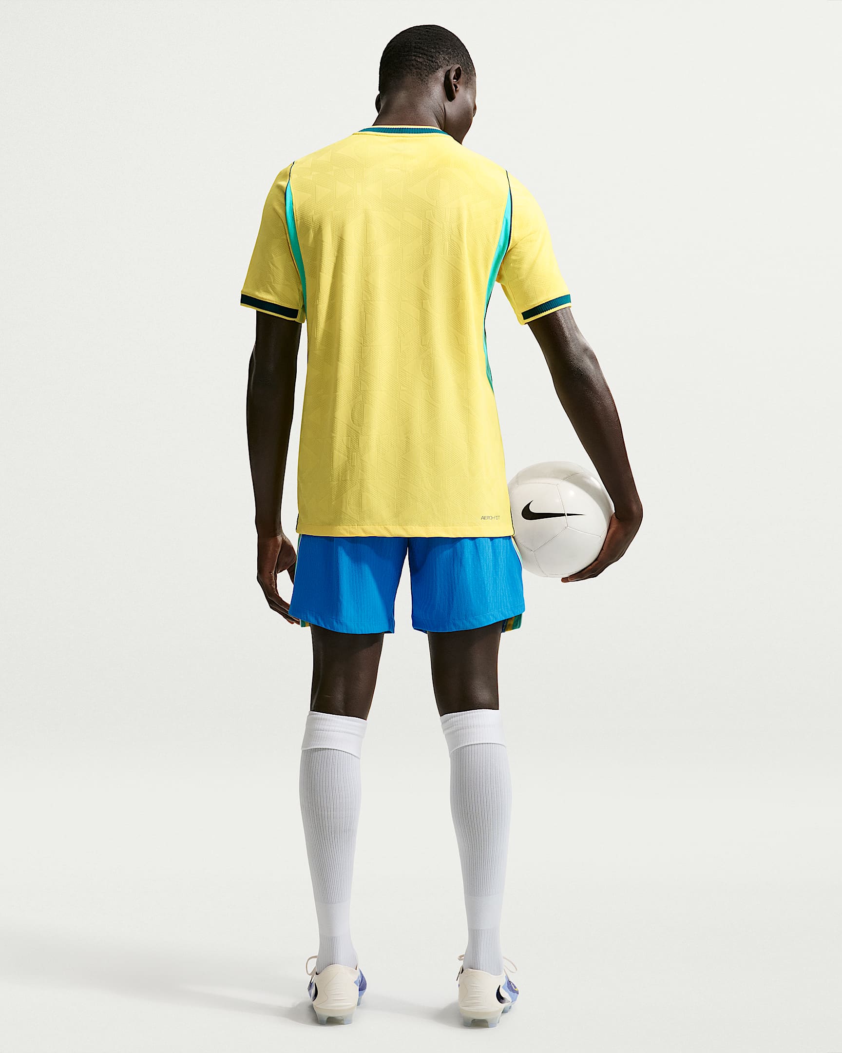 Brezilya Milli Takımı 2026 Maç İç Saha Nike Aero-FIT Erkek Futbol Forması - Canary/Light Menta/Geode Teal