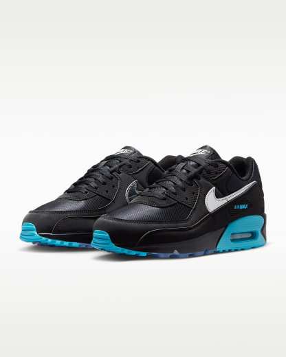 Nike Air Max 90 Premium "Scorpion" Erkek Ayakkabısı - Siyah/Gamma Blue/Ice/Chrome
