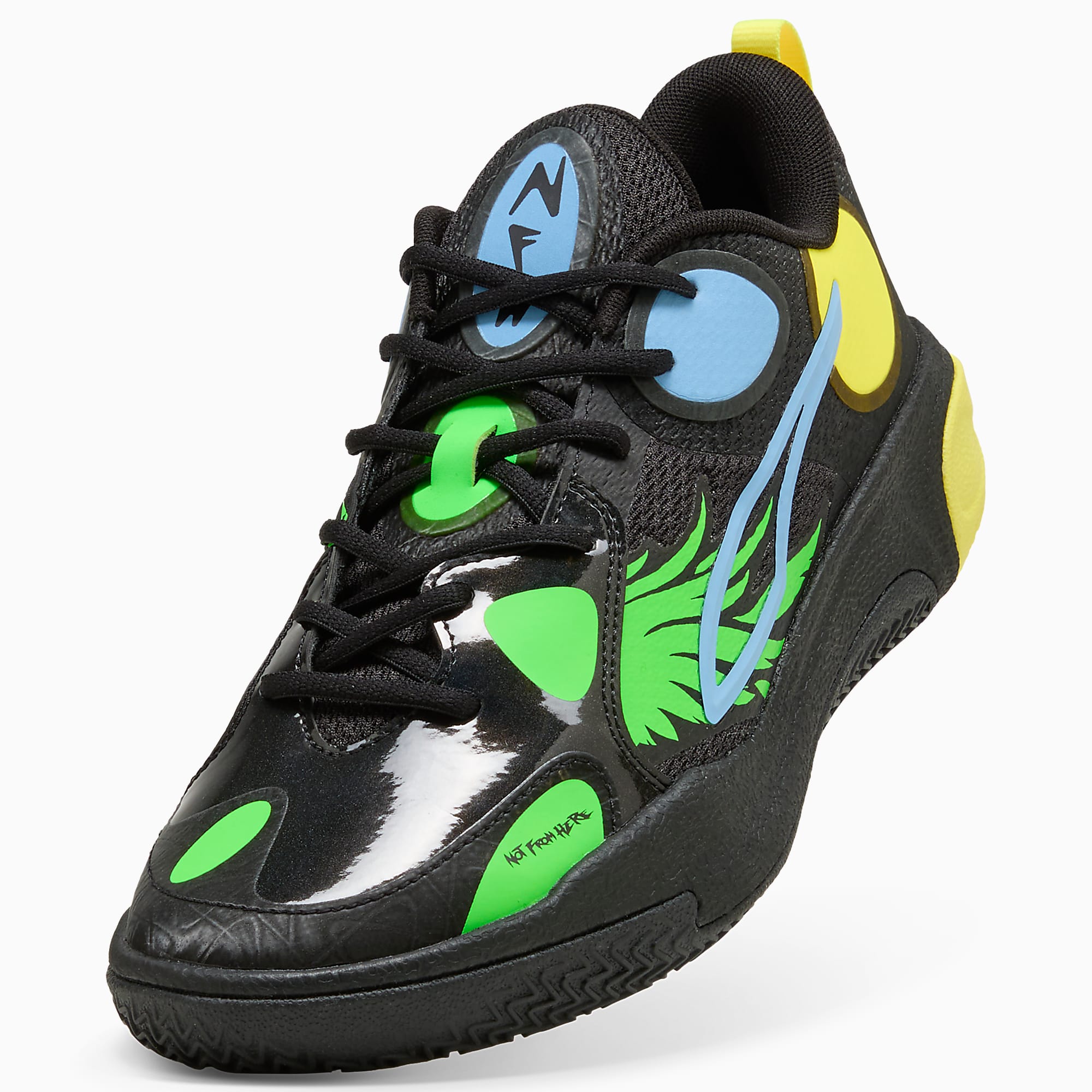 MB World.01 UNISEX Basketbol Ayakkabısı - PUMA Black-Lemon Crush - 313234_02 - Görsel 6