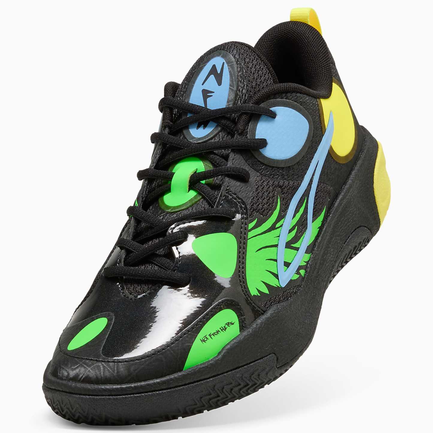 MB World.01 UNISEX Basketbol Ayakkabısı - PUMA Black-Lemon Crush - 313234_02 - Görsel 6