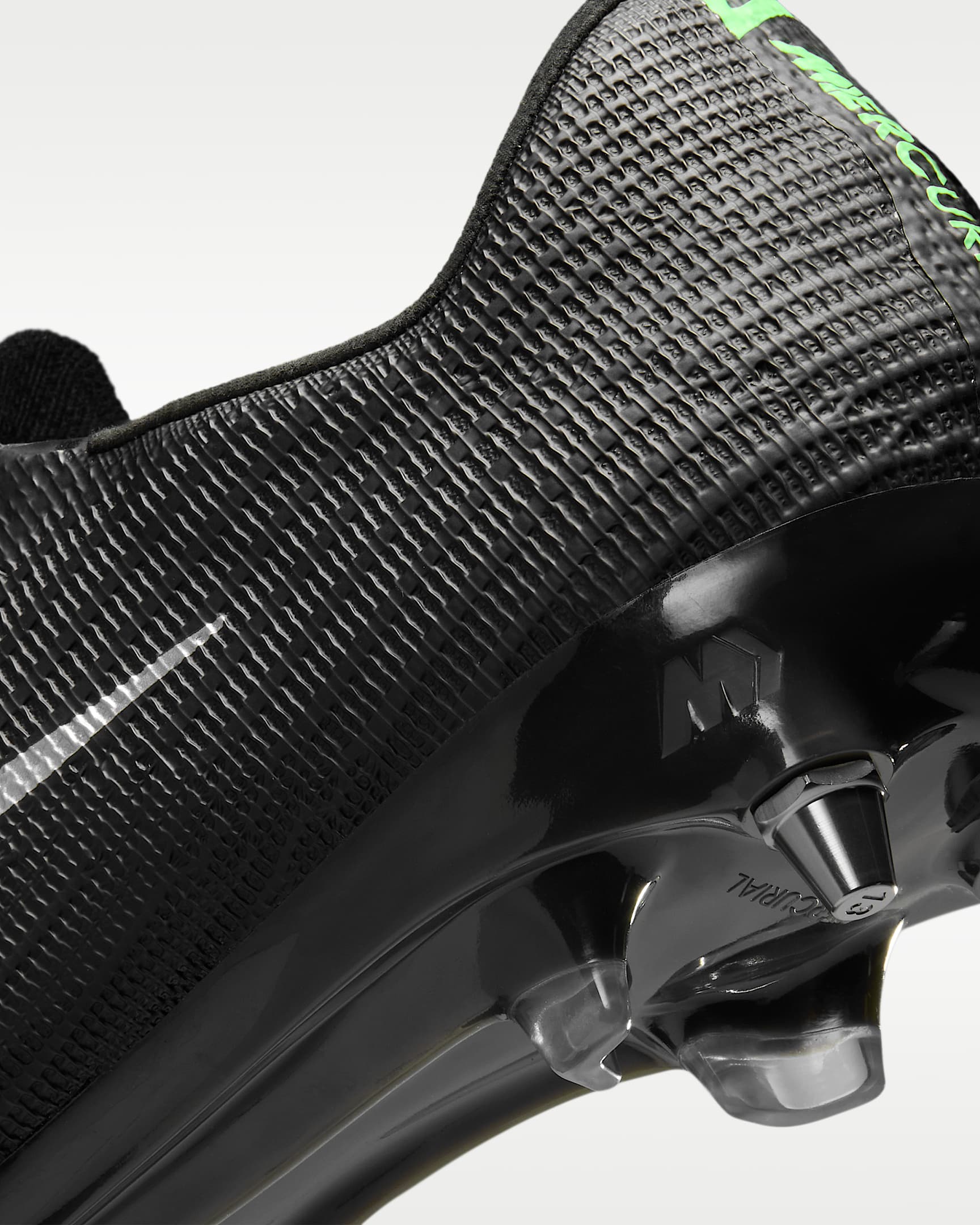 Nike Mercurial Superfly 11 Elite Düşük Bilekli Yumuşak Zemin Kramponu - Siyah/Siyah/Illusion Green