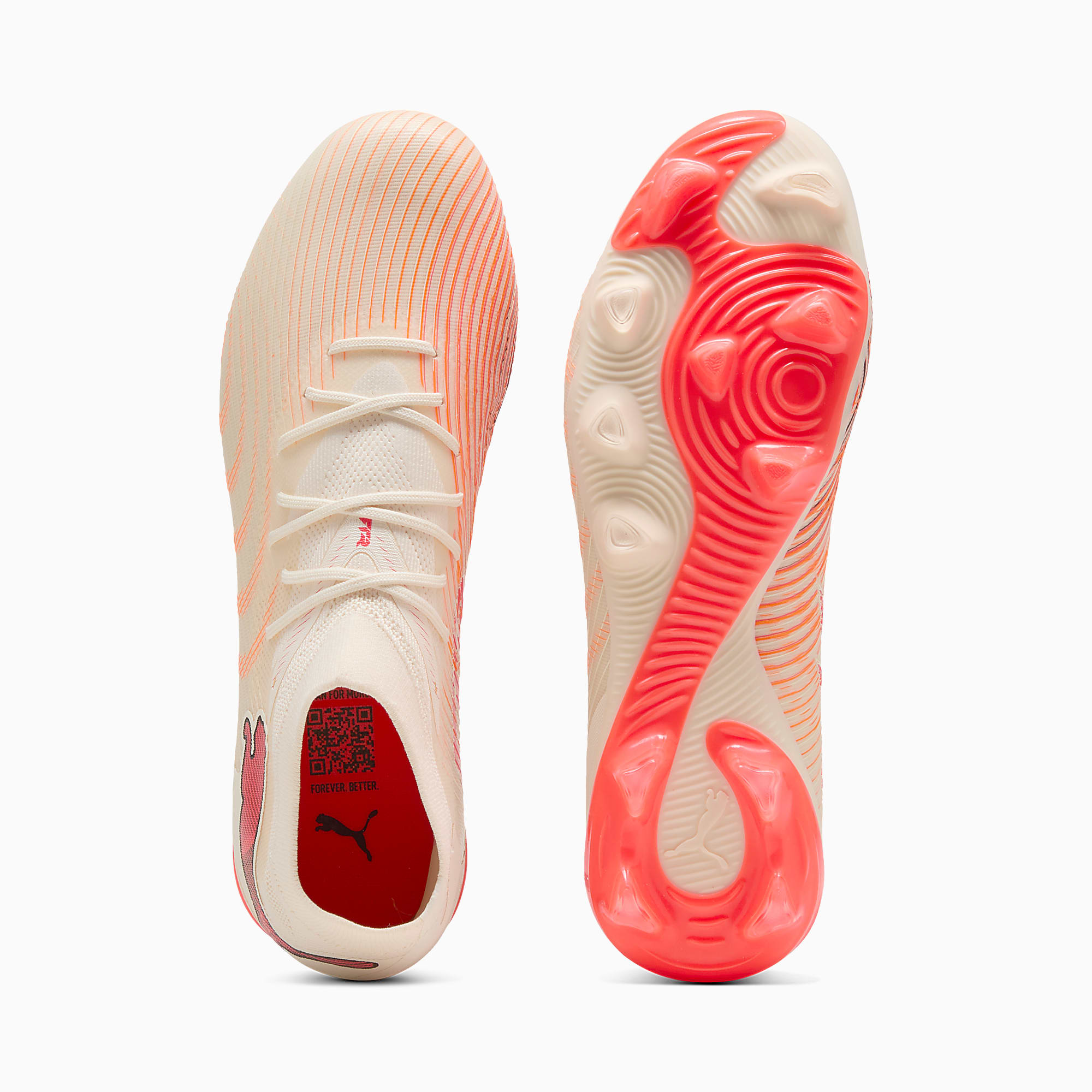 FUTURE 9 MATCH FG/AG UNISEX Krampon - Sugared Almond-PUMA White-Ultra Red-PUMA Black - 109135_01 - Görsel 4