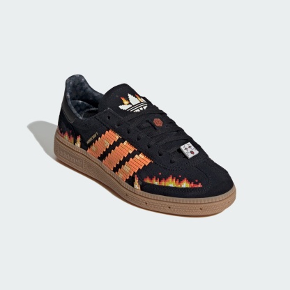 adidas Minecraft Handball Spezial Ayakkabı - Core Black / Pure Orange / Cloud White - IH1737 - Görsel 4