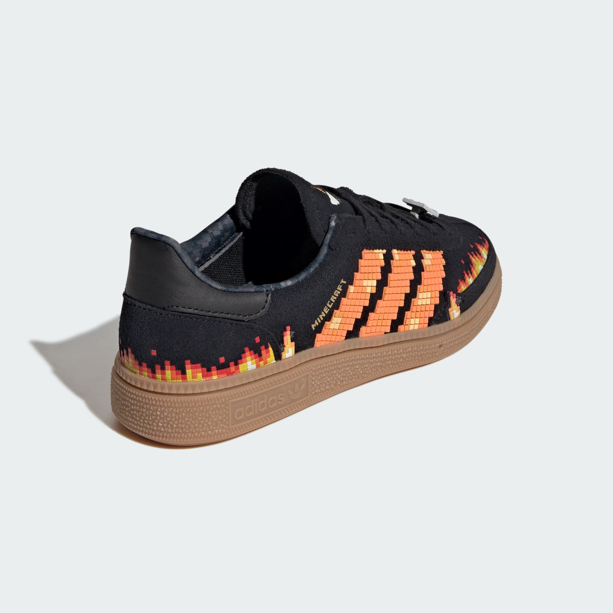 adidas Minecraft Handball Spezial Ayakkabı - Core Black / Pure Orange / Cloud White - IH1737 - Görsel 5