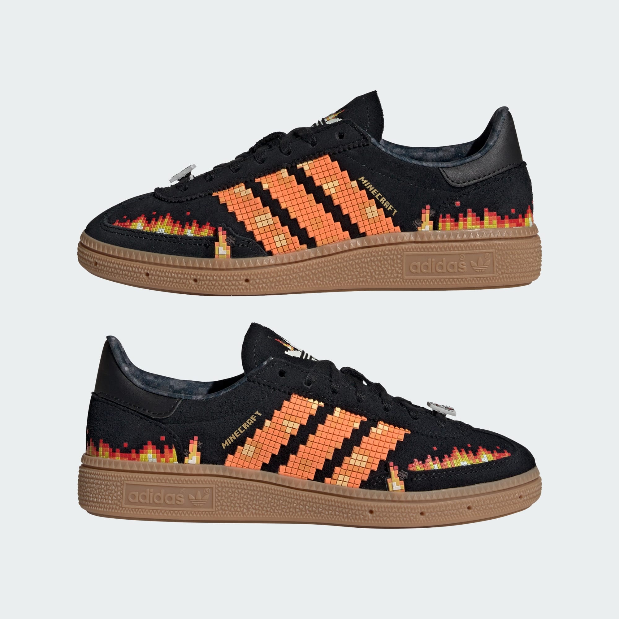 adidas Minecraft Handball Spezial Ayakkabı - Core Black / Pure Orange / Cloud White - IH1737 - Görsel 7