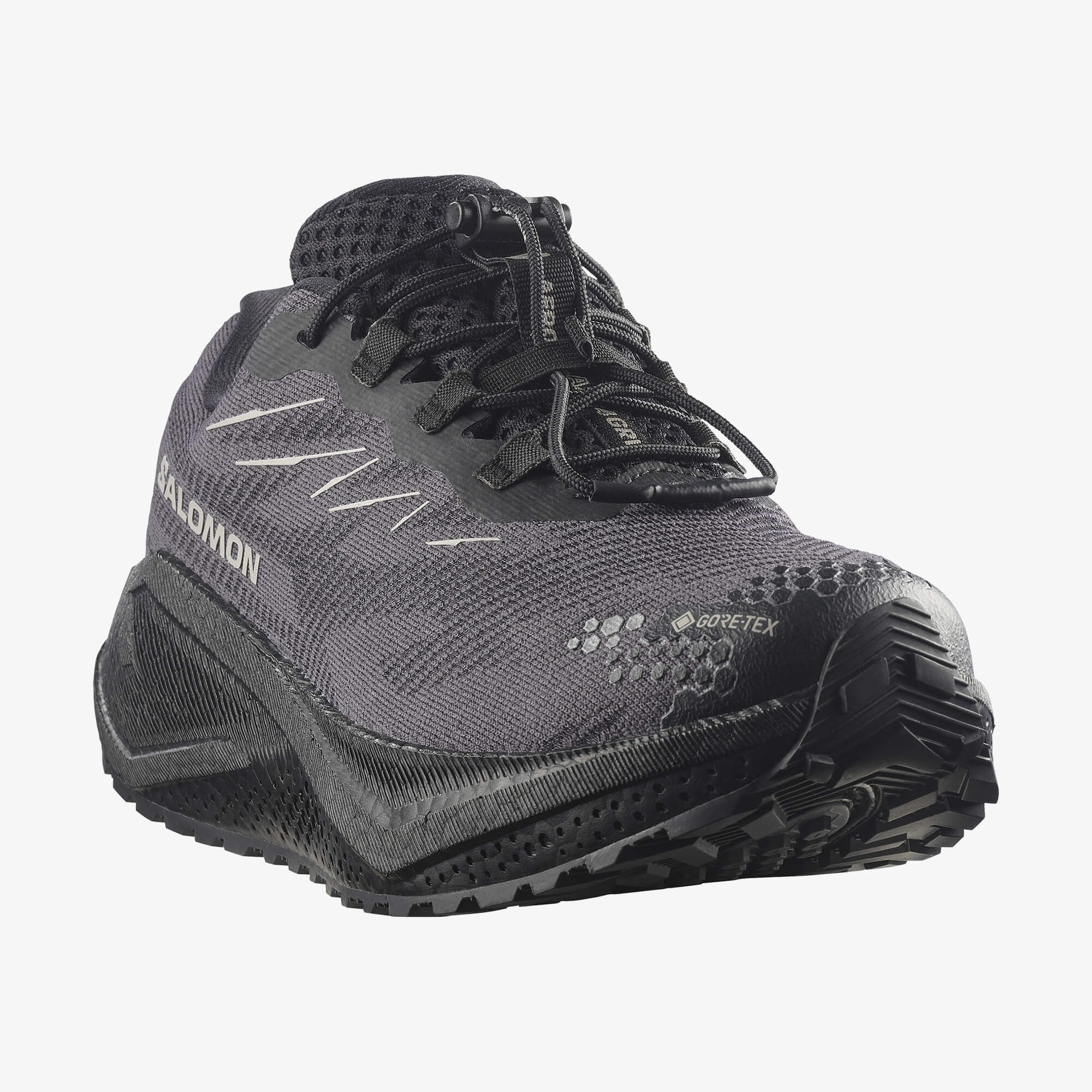 Salomon AERO BLAZE 4 GRVL GORE-TEX Kadın Koşu Ayakkabısı Vanilla Ice L45403900 - Black - L45403700 - image 3