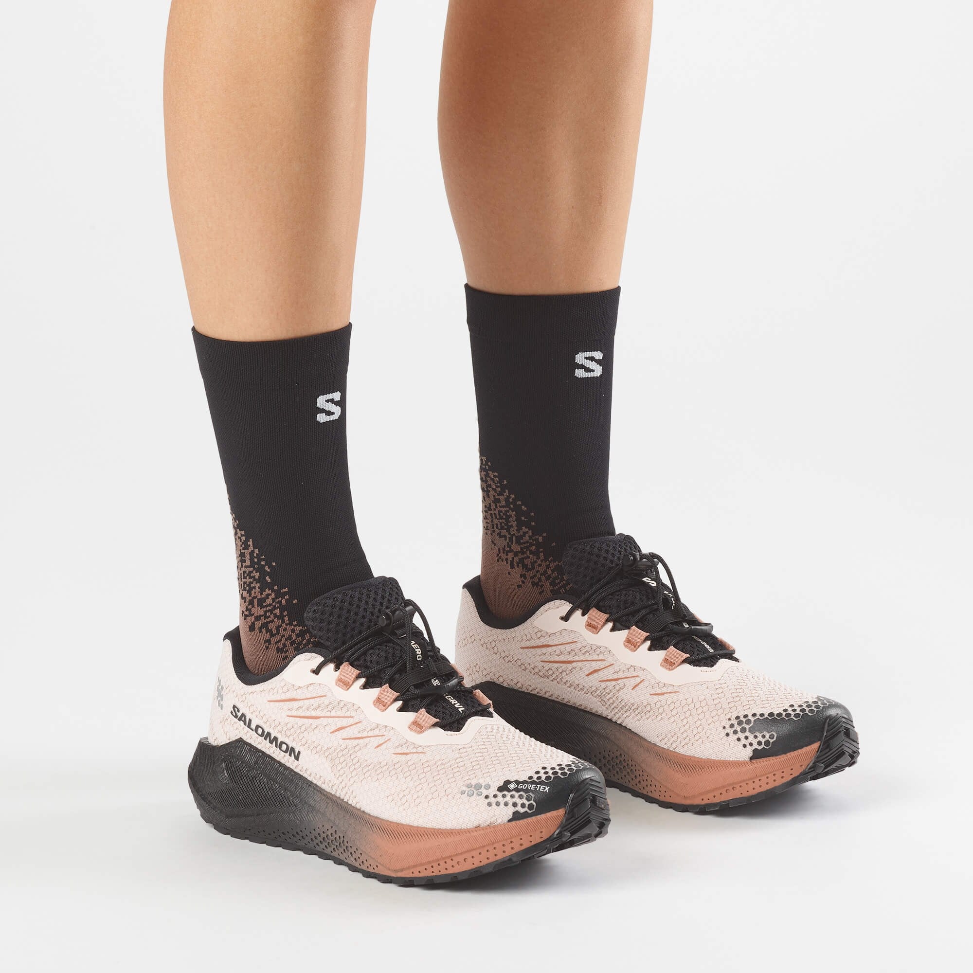 Salomon AERO BLAZE 4 GRVL GORE-TEX Kadın Koşu Ayakkabısı Black L45403700 - Vanilla Ice - L45403900 - image 7