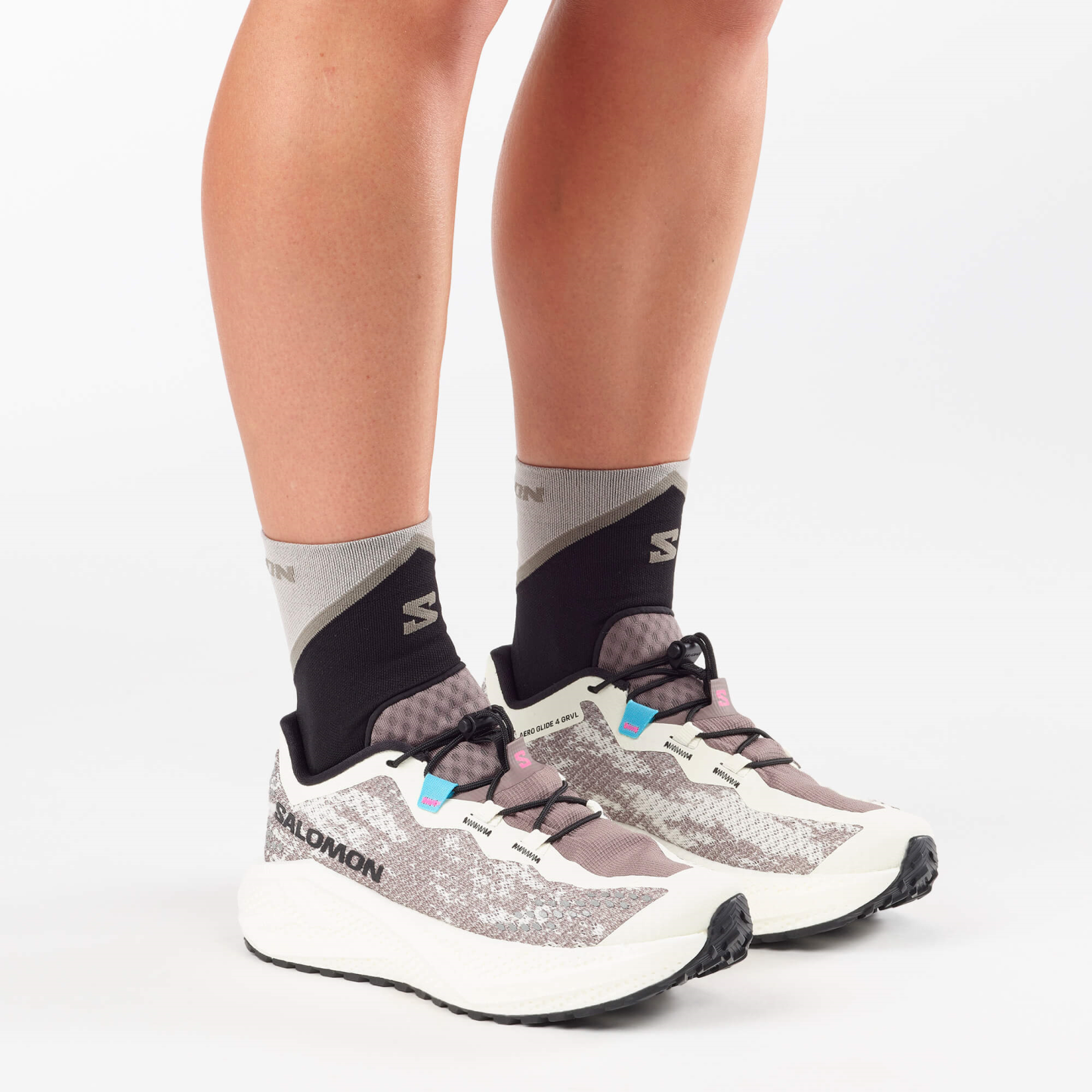 Salomon AERO GLIDE 4 GRVL Kadın Koşu Ayakkabısı Vanilla Ice L49175500 - Vanilla Ice - L49175500 - image 4