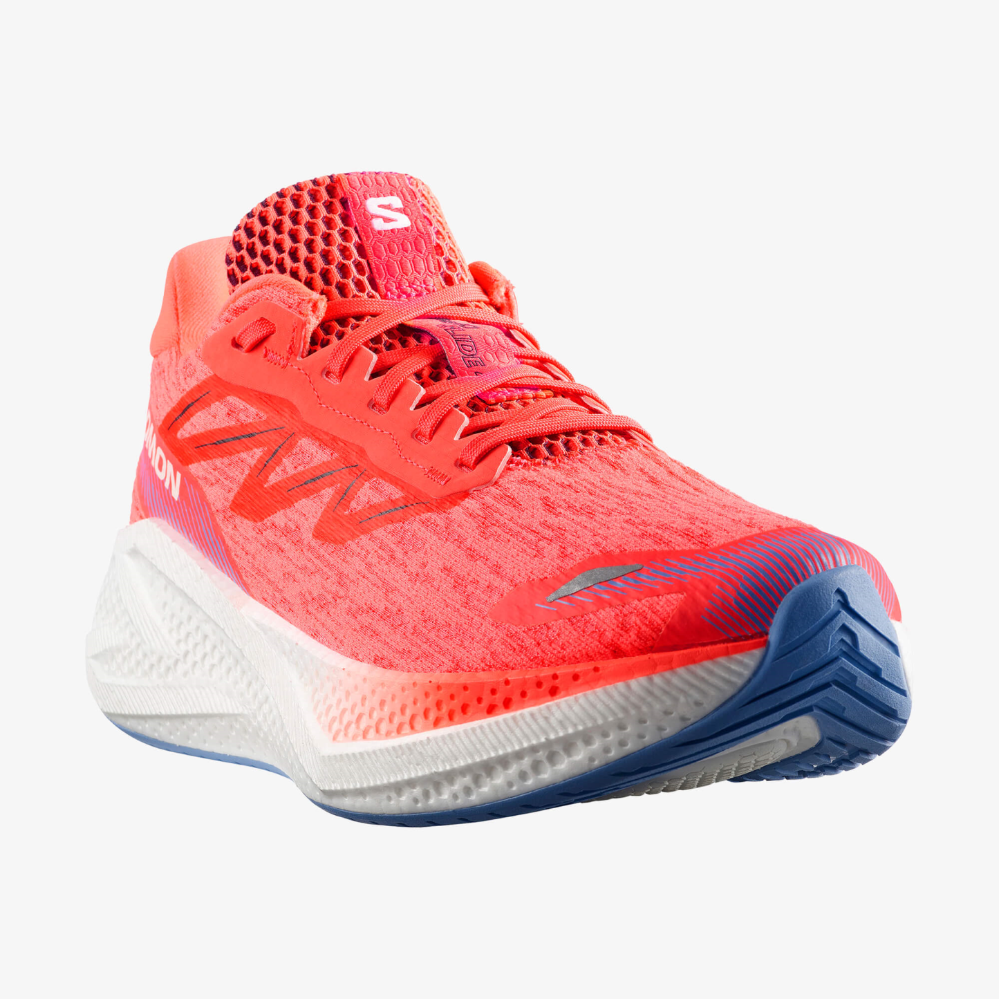 Salomon AERO GLIDE 4 Erkek Koşu Ayakkabısı Maritime Blue L49226400 - Neon Flame - L49154500 - image 3