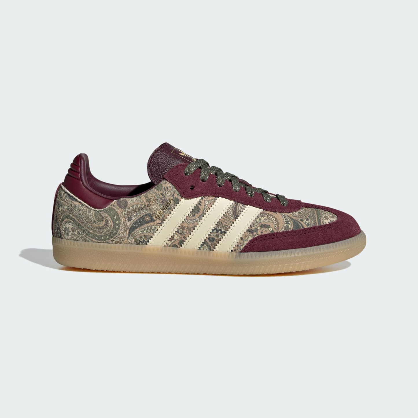 SAMBA OG X LIBERTY LONDON AYAKKABI - Maroon / Warm Vanilla / Olive Strata - KH9802 - Görsel 1