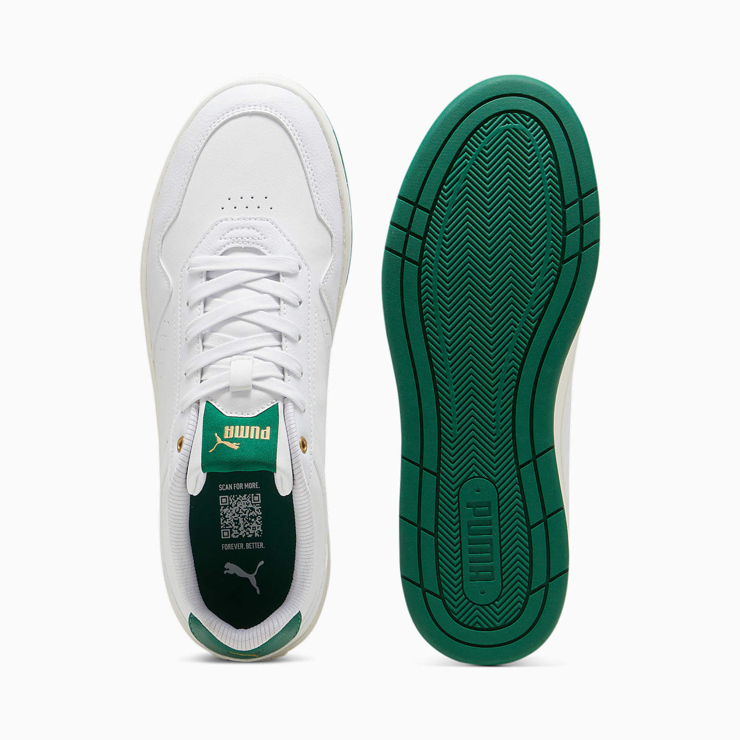 Court CLASSIC Ayakkabı - PUMA White-Vine-PUMA Gold - 395018_03 - Görsel 4
