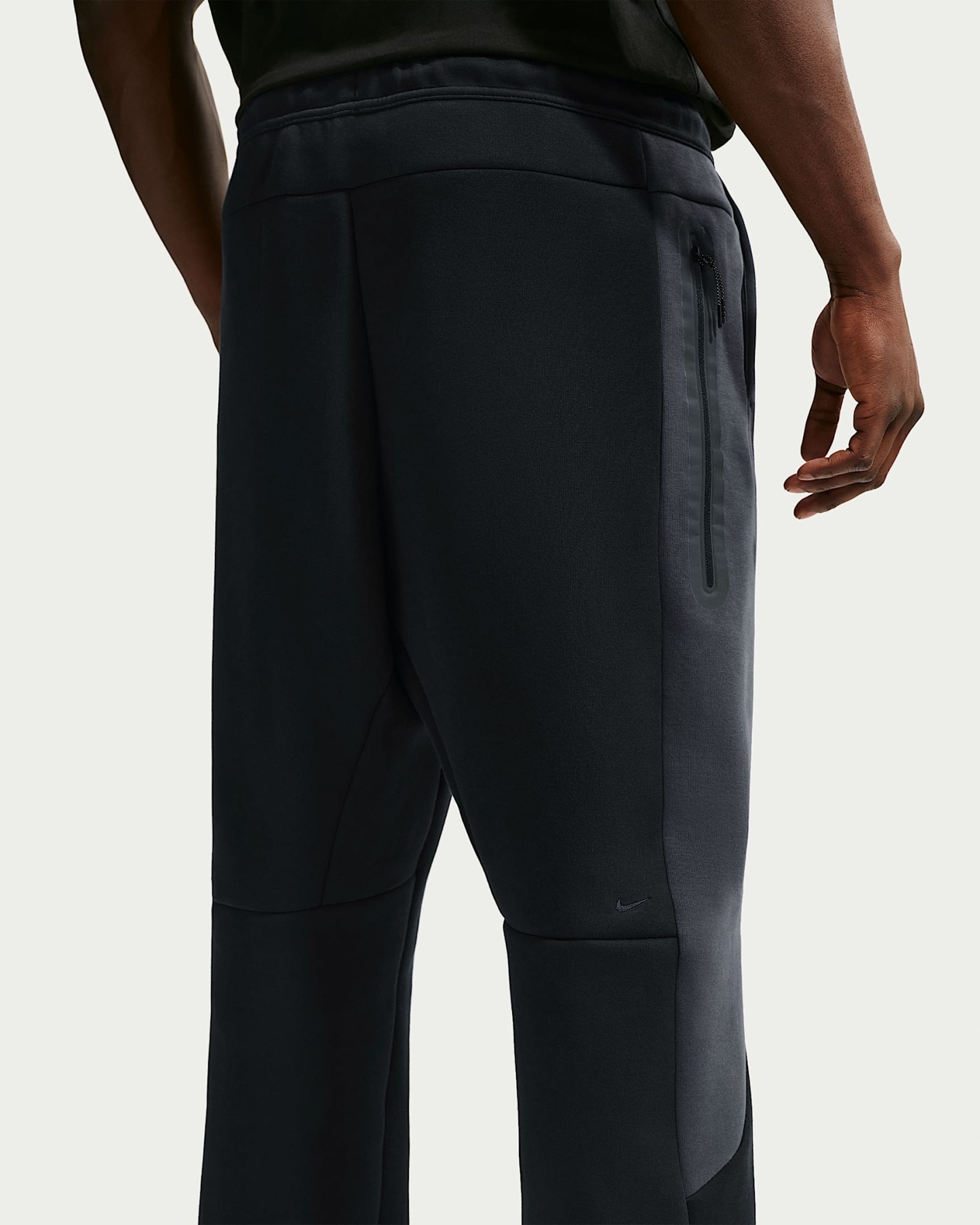 Nike Tech Renk Bloklu Açık Paçalı Fleece Erkek Eşofman Altı - Siyah/Anthracite/Siyah