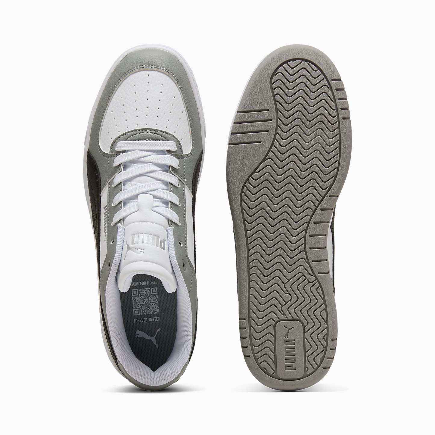 PUMA Caven UNISEX Ayakkabı - PUMA White-PUMA Black-Gray Echo - 409170_10 - Görsel 4