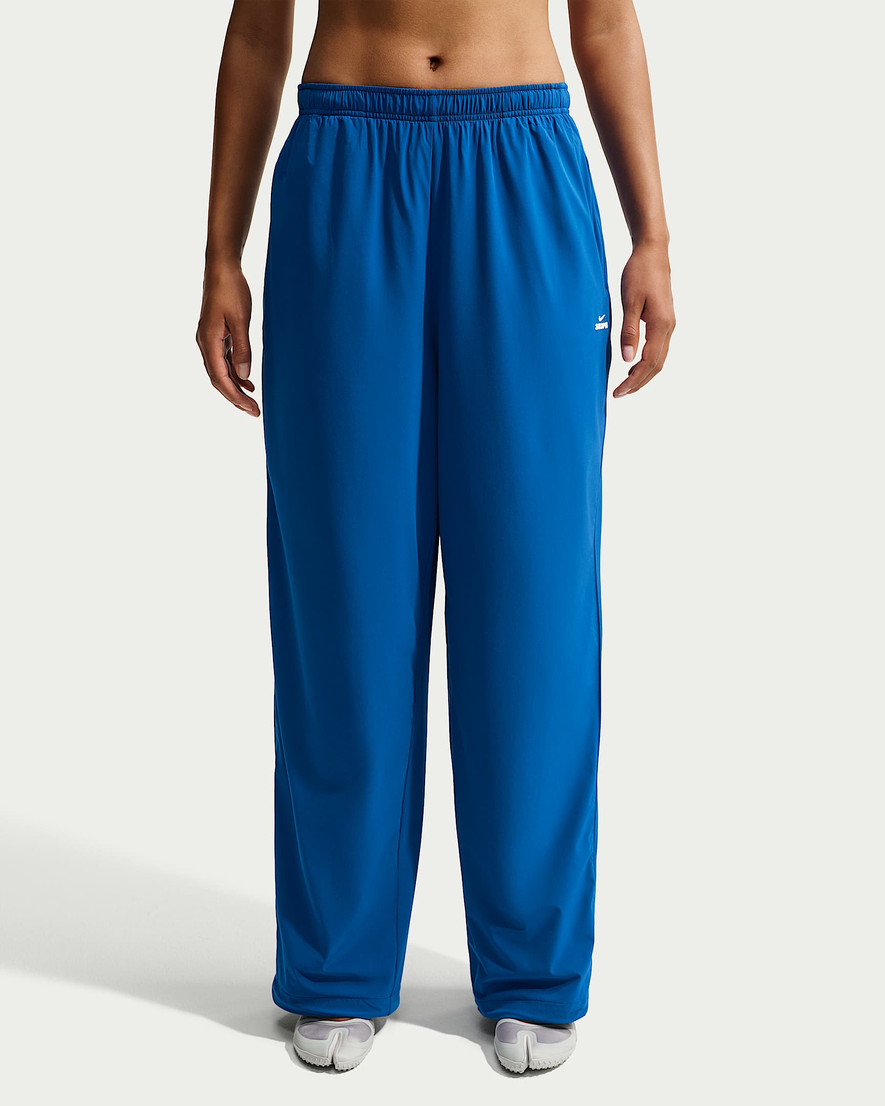 NikeSKIMS Stretch Nylon Bol Kesim Kadın Eşofman Altı - NSKM Cobalt/NSKM Cobalt