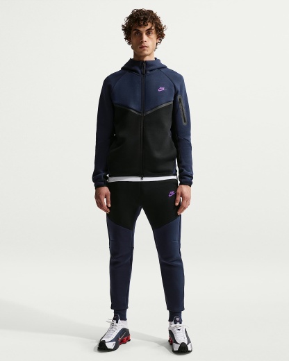Nike Tech Fleece Erkek Jogger'ı - Obsidian/Siyah/Bright Violet