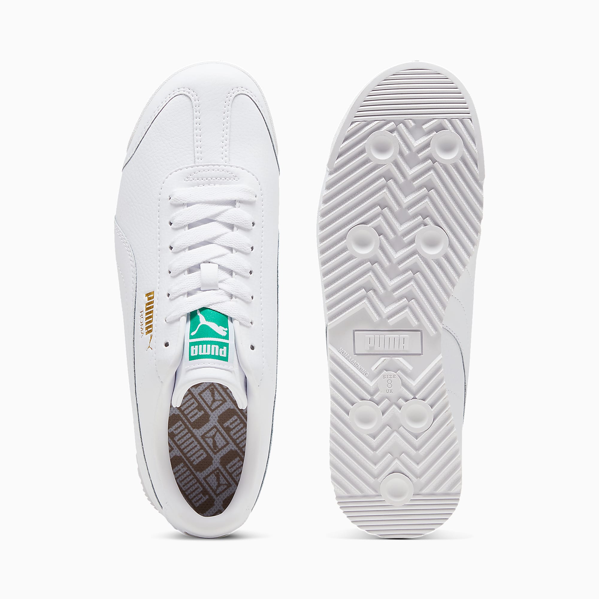 Roma 24 UNISEX Ayakkabı - PUMA White-Archive Green - 396868_03 - Görsel 4