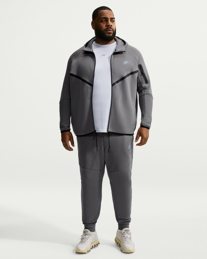 Nike Tech Fleece Erkek Jogger'ı - Smoke Grey/Football Blue