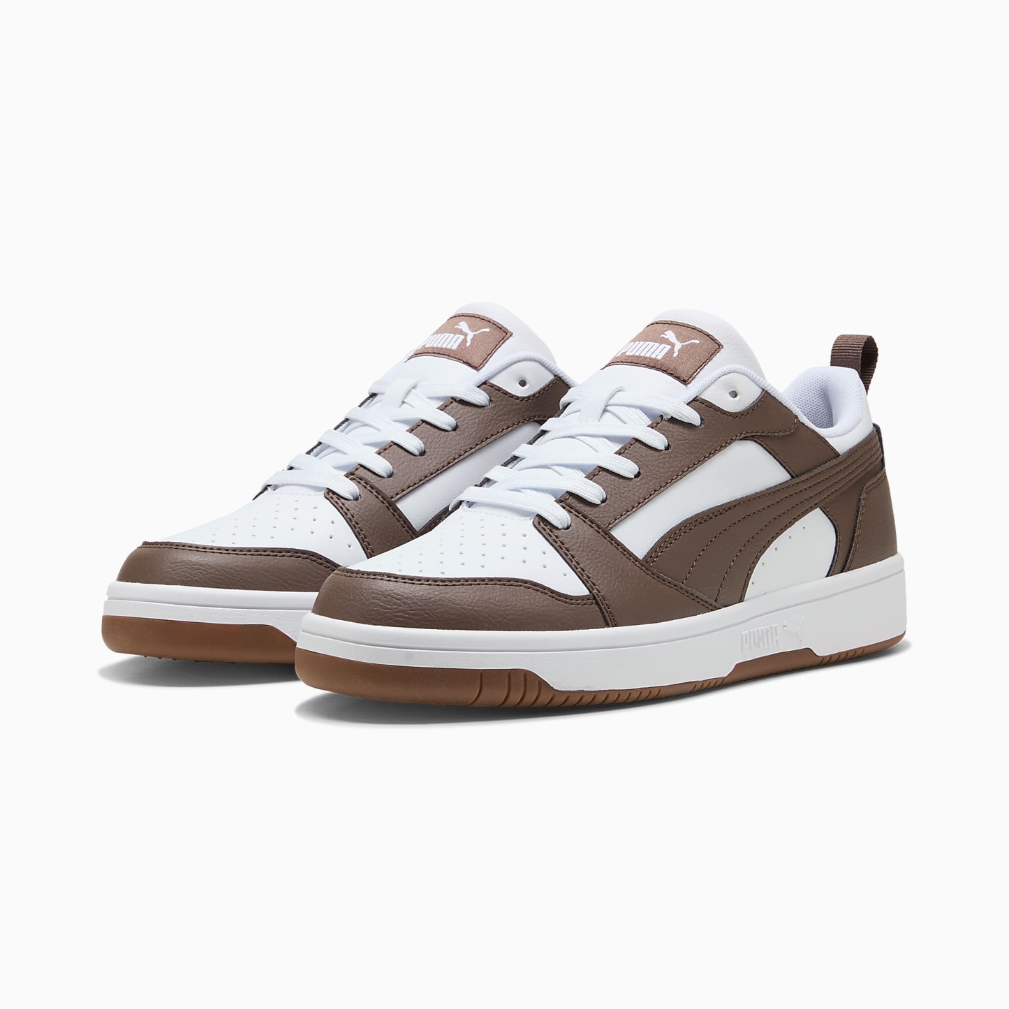 Rebound V6 Low UNISEX Ayakkabı - PUMA White-Flat Bronze-Gum - 406388_59 - Görsel 2