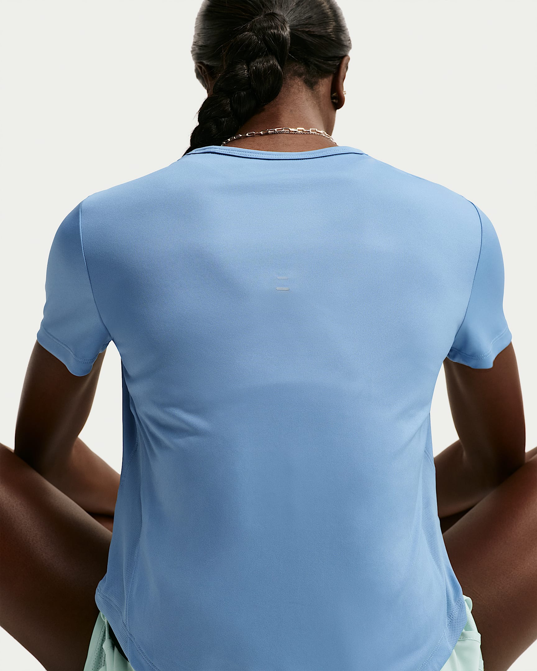 Nike Tempo Dri-FIT Kısa Kollu Kadın Koşu Üstü - Work Blue