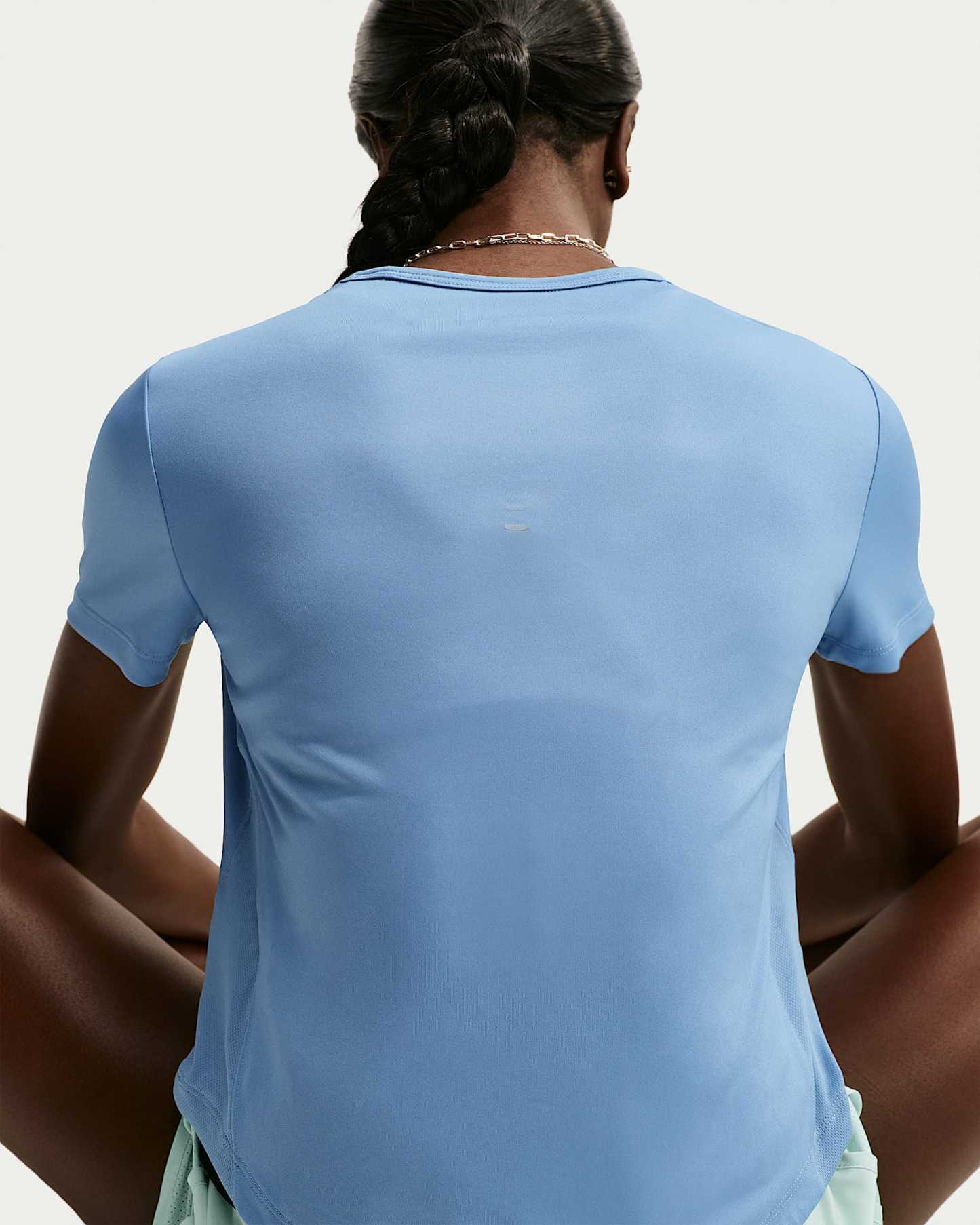 Nike Tempo Dri-FIT Kısa Kollu Kadın Koşu Üstü - Work Blue