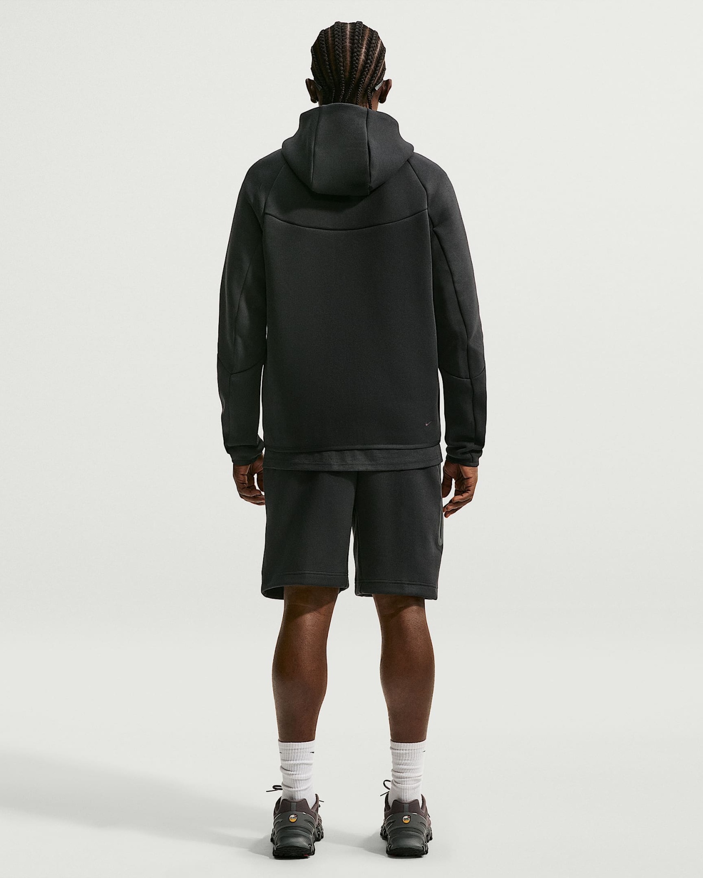 Nike Tech Fleece Windrunner Tam Boy Fermuarlı Erkek Ceketi - Siyah/Siyah