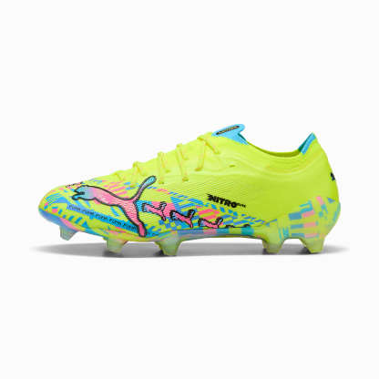 ULTRA NITRO™ 7 ULTIMATE ADVANCED LEVEL FG UNISEX Krampon - PUMA White-Blue Glimmer-Pink Glimmer-Yellow Alert - 109238_01 - Görsel 1