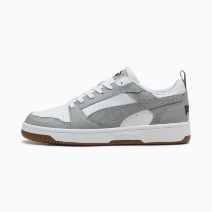 Rebound V6 Low UNISEX Ayakkabı - PUMA White-Gray Echo-PUMA Black - 406388_53 - Görsel 1
