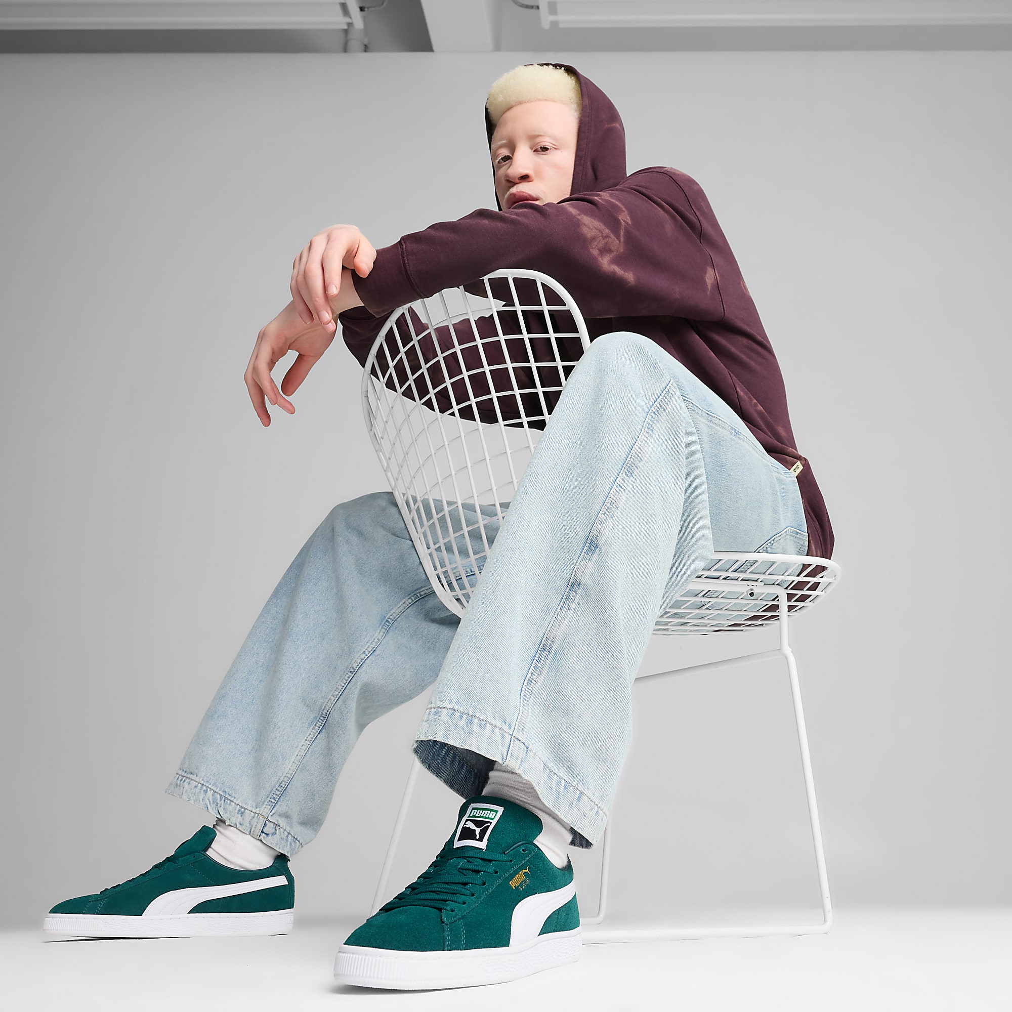 Suede CLASSIC UNISEX Ayakkabı - Dark Myrtle-PUMA White - 399781_15 - Görsel 3
