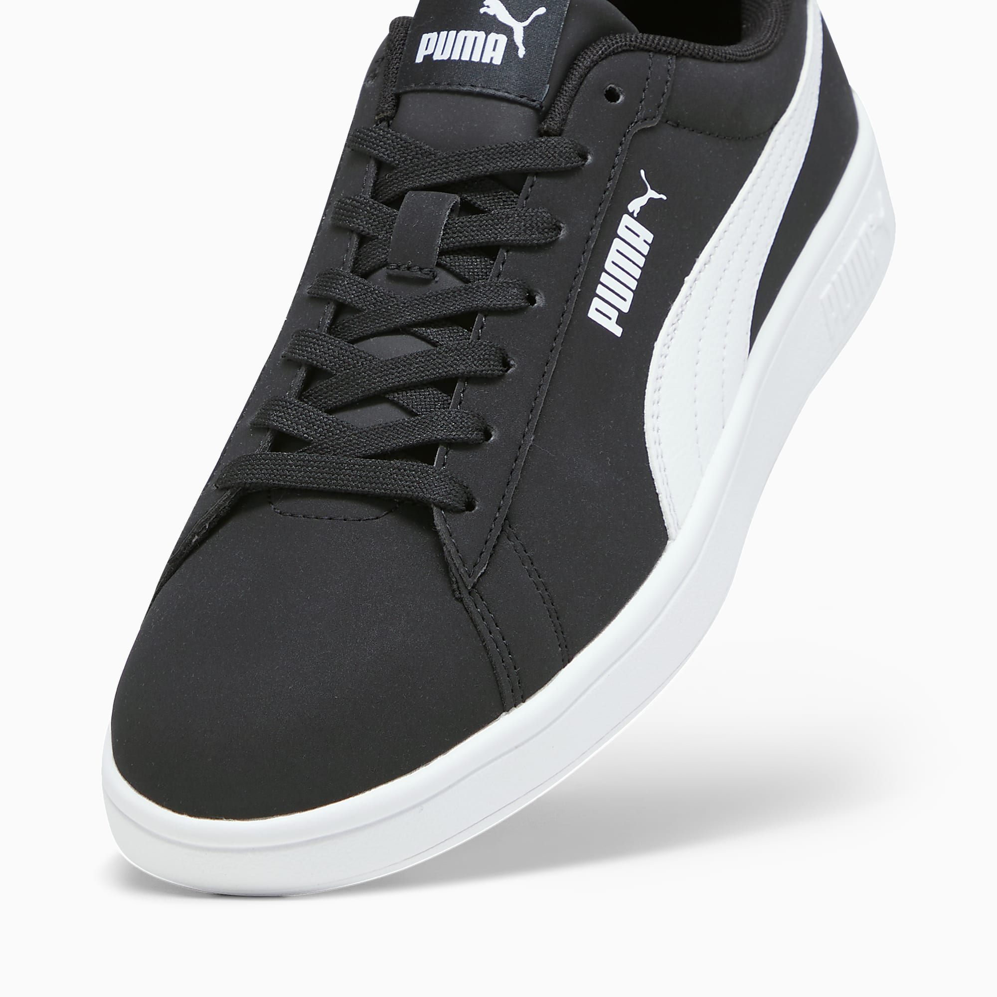 PUMA Smash 3.0 Buck Ayakkabı - Puma Black-Puma White - 392336_01 - Görsel 8