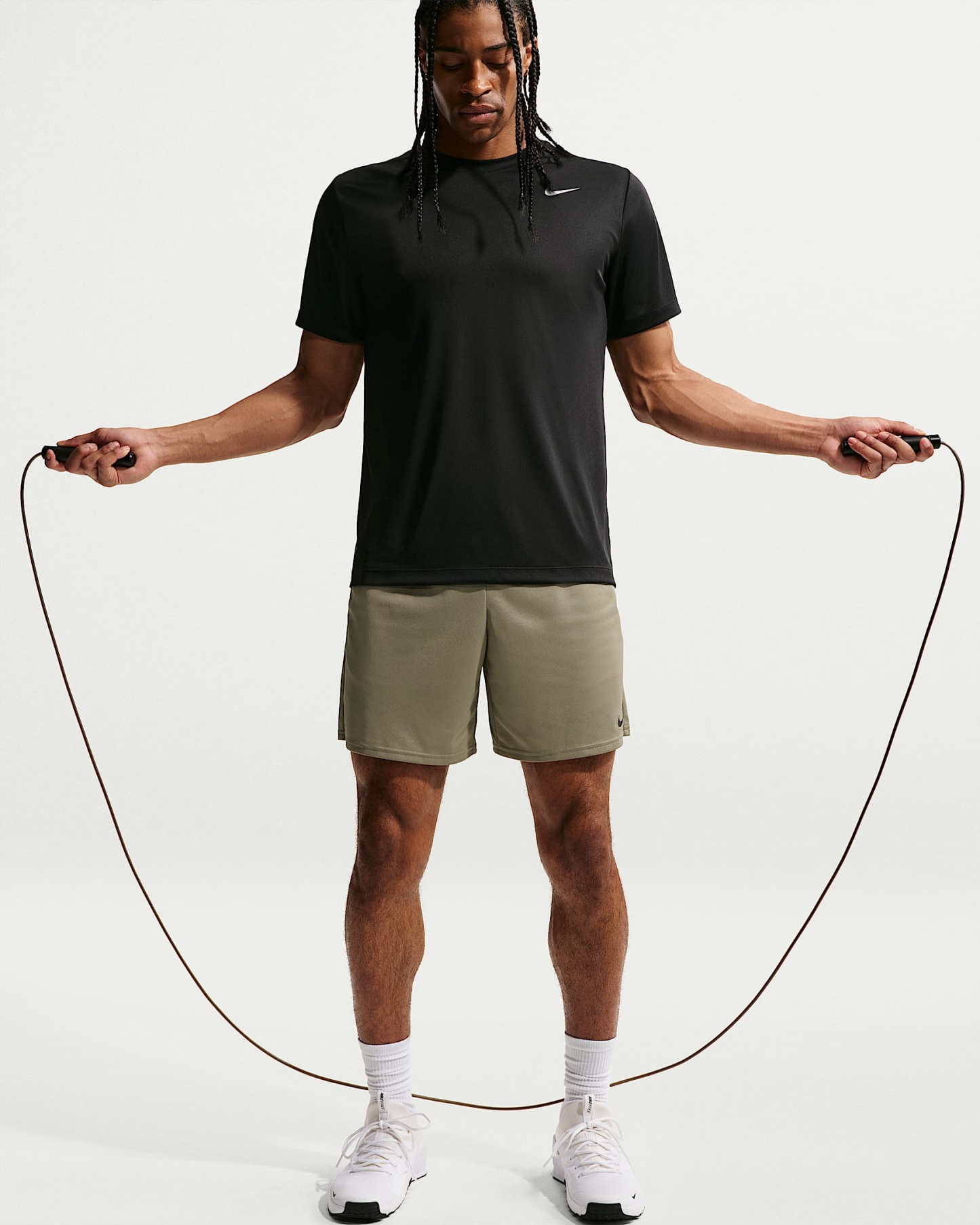 Nike Dri-FIT Erkek Antrenman Tişörtü - Siyah/Matte Silver