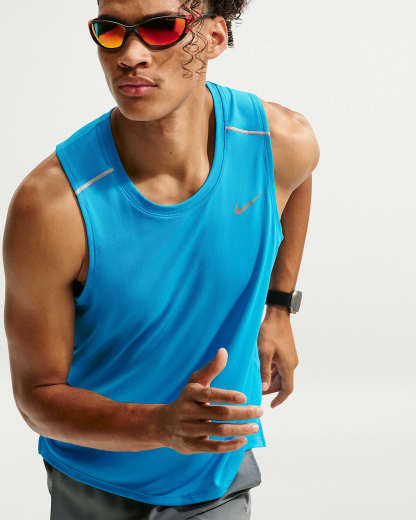 Nike Miler Dri-FIT Erkek Koşu Atleti - Light Current Blue