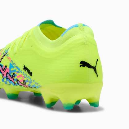 ULTRA NITRO™ 7 MATCH ADVANCED LEVEL FG/AG UNISEX Krampon - PUMA White-Blue Glimmer-Pink Glimmer-Yellow Alert - 109240_01 - Görsel 3