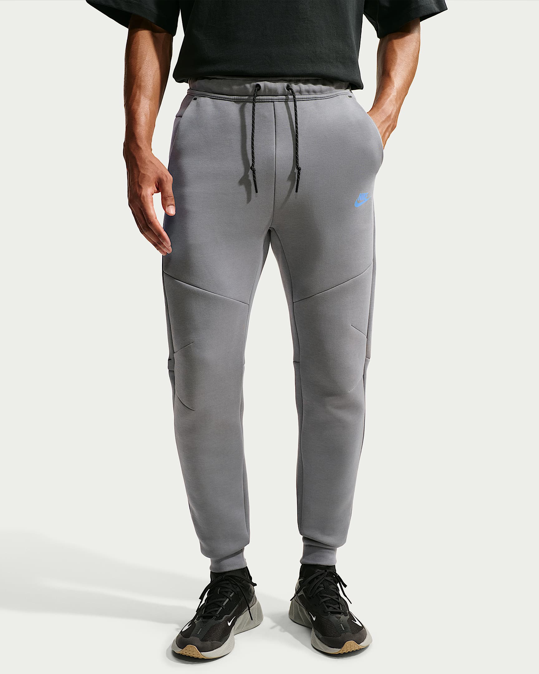 Nike Tech Fleece Erkek Jogger'ı - Smoke Grey/Football Blue